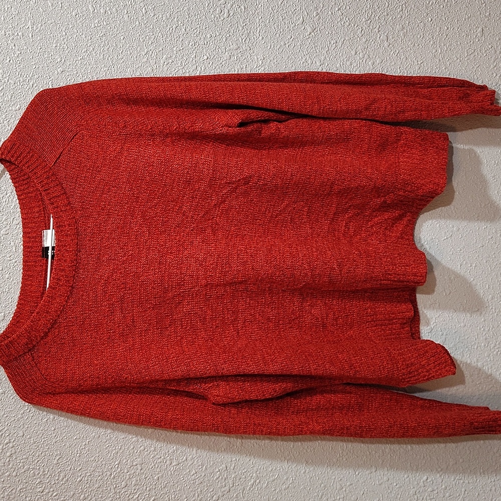 Divided Brick Red,  Crop Sweater,  Ladies Size Large,  Winter Sweaters